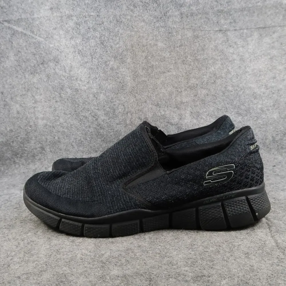 Skechers Shoes Mens 11 Casual Slip On Sneakers Comfort Walking Relaxed Fit Black